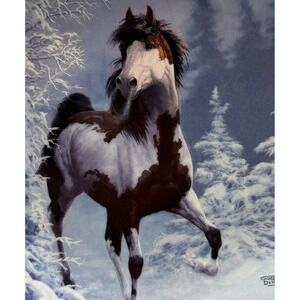 Pinto Horse 1992 "Winter Renegade" By Chuck DeHaan The Hamilton Collection‎